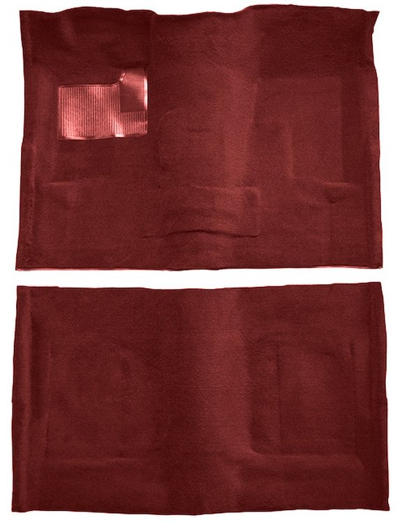 Molded Cut Pile Carpet for 1974-1979 Chevrolet Nova [Mass Backing, 4-Speed Transmission, Dark Red/Carmine]