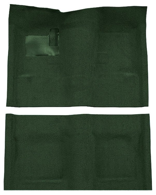 Molded Loop Carpet for 1968 Chevrolet Chevy II Nova and 1969-1972 Chevrolet Nova [OE-Style Jute Backing, Bench Seat, Dark Green]