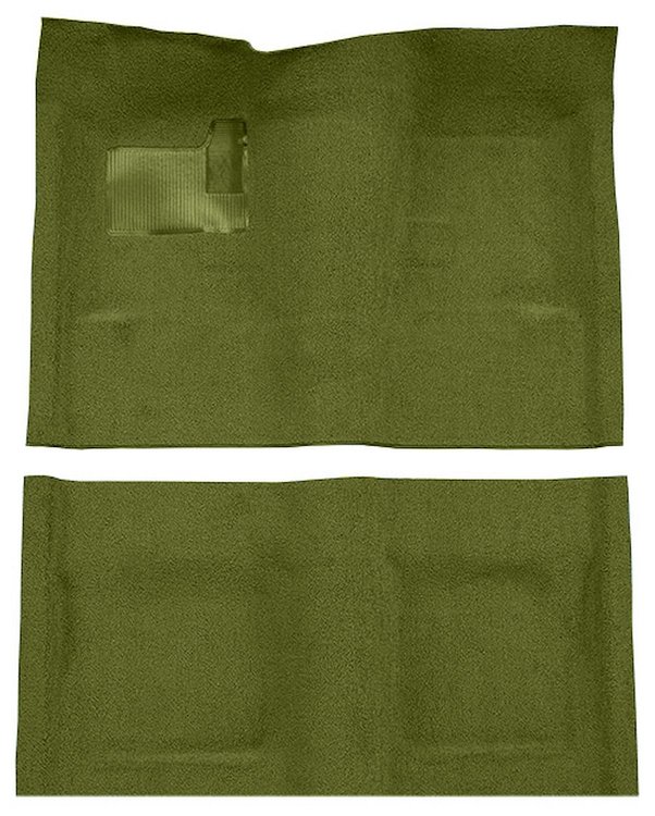 Molded Loop Carpet for 1968 Chevrolet Chevy II Nova and 1969-1972 Chevrolet Nova [OE-Style Jute Backing, Bench Seat, Moss Green]