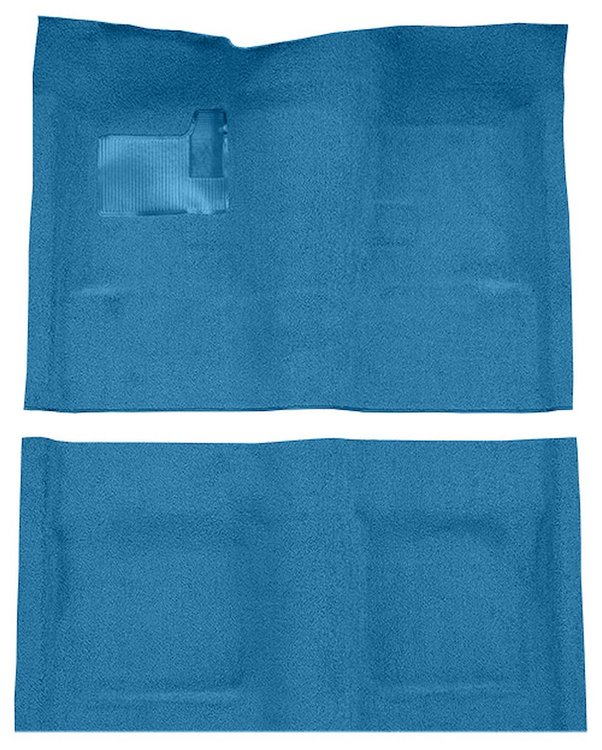 Molded Loop Carpet for 1968 Chevrolet Chevy II Nova, 1969-1972 Chevrolet Nova [OE-Style Jute Backing, Bench Seat, Bright Blue]