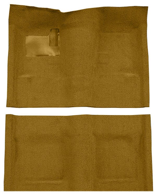 Molded Loop Carpet for 1968 Chevrolet Chevy II Nova and 1969-1972 Chevrolet Nova [OE-Style Jute Backing, Bench Seat, Gold]