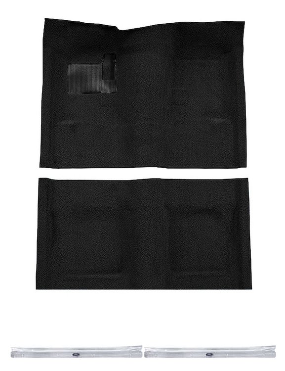 Molded Loop Carpet Kit for 1968 Chevrolet Chevy II Nova and 1969-1972 Chevrolet Nova [Mass Backing, Bench Seat, Black]