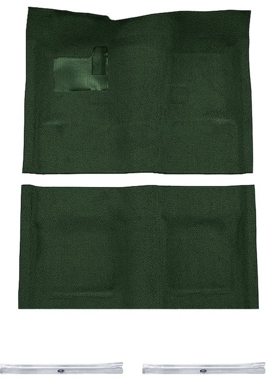 Molded Loop Carpet Kit for 1968 Chevrolet Chevy II Nova and 1969-1972 Chevrolet Nova [Mass Backing, Bench Seat, Dark Green]