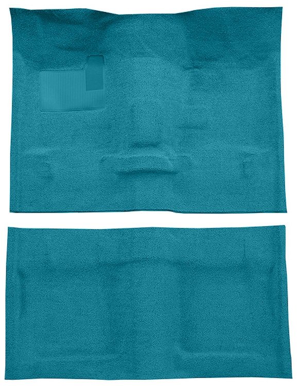 Molded Loop Carpet for 1968 Chevrolet Chevy II, 1969-1972 Chevy Nova [Jute Backing, Bucket Seat w/o Console, Bright Blue]