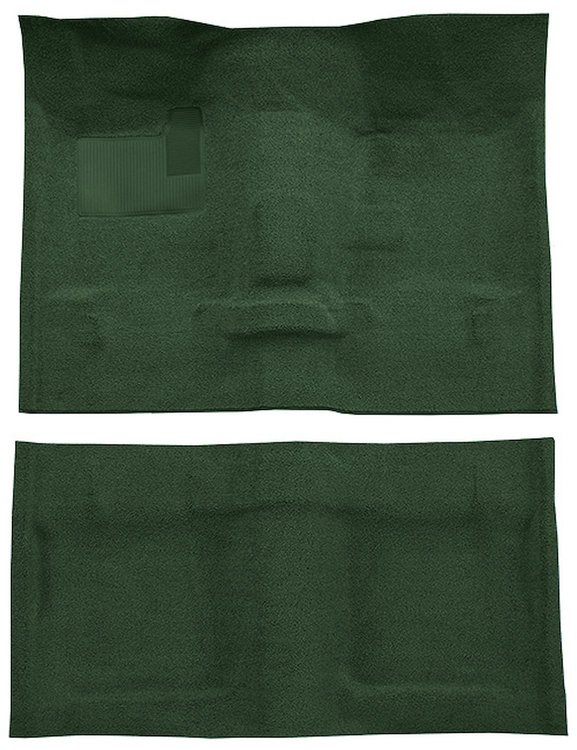 Molded Loop Carpet for 1968 Chevrolet Chevy II, 1969-1972 Chevy Nova [Mass Backing, Bucket Seat w/o Console, Dark Green]