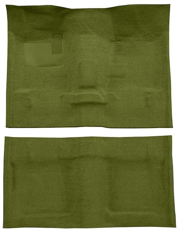 Molded Loop Carpet for 1968 Chevrolet Chevy II, 1969-1972 Chevy Nova [Mass Backing, Bucket Seat w/o Console, Moss Green]