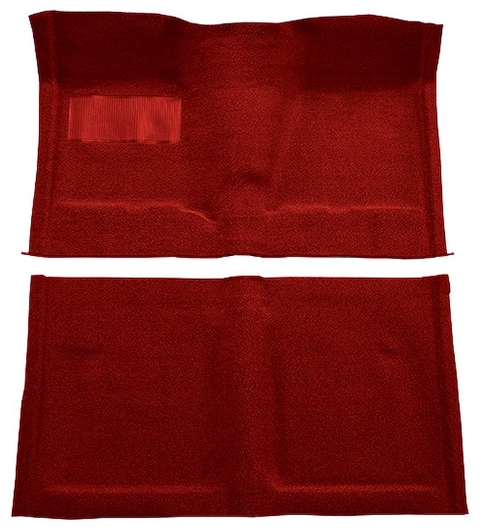 Molded Loop Carpet for 1962-1967 Chevrolet Chevy II Nova [Mass Backing, Bench Seat w/Column Shift, Red]