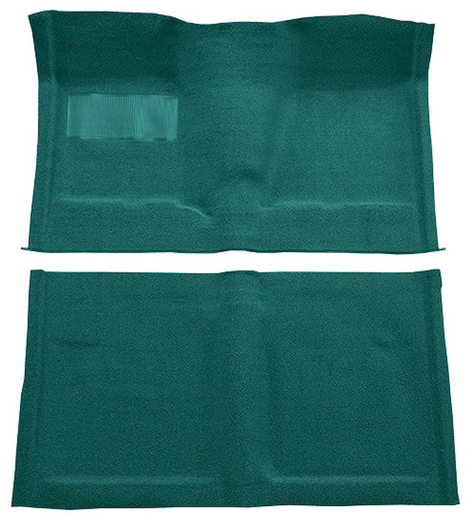 Molded Loop Carpet for 1962-1967 Chevrolet Chevy II Nova [Mass Backing, Bench Seat w/Column Shift, Aqua]