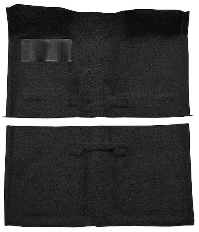 Molded Loop Carpet for 1962-1967 Chevrolet Chevy II Nova [OE-Style Jute Backing, Bucket Seats w/Console, Black]