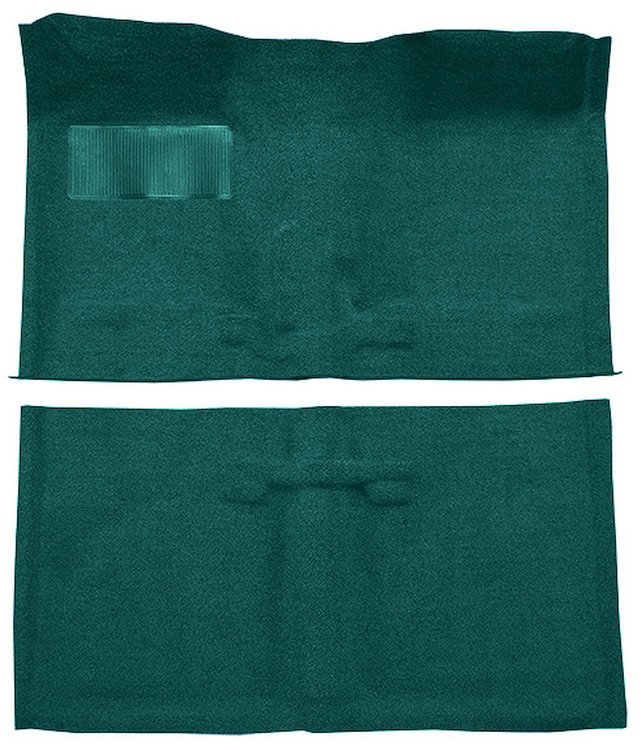 Molded Loop Carpet for 1962-1967 Chevrolet Chevy II Nova [OE-Style Jute Backing, Bucket Seats w/Console, Aqua]