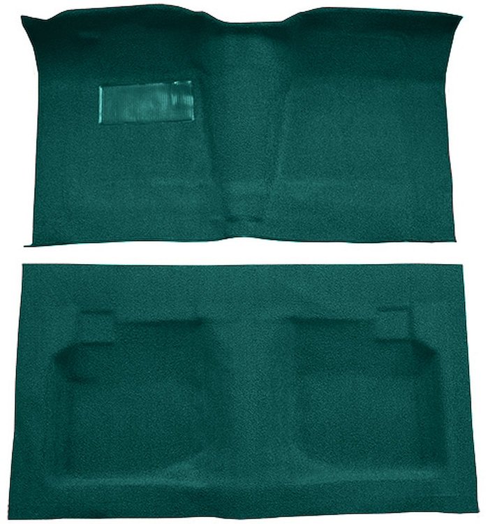 Molded Loop Carpet for 1959-1960 Chevrolet Bel Air, Biscayne, Impala [OE-Style Jute Backing, Hardtop/Convertible, Aqua]
