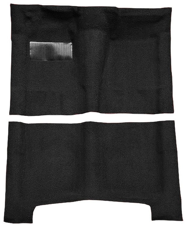 Molded Loop Carpet for 1965-1970 Chevrolet Bel Air, Biscayne, Impala [OE-Style Jute Backing, 4-Speed Manual Transmission, Black]