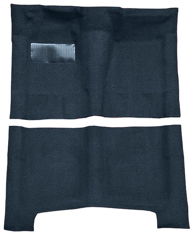 Molded Loop Carpet for 1965-1970 Chevrolet Bel Air, Biscayne, Impala [OE Jute Backing, 4-Speed Manual Transmission, Dark Blue]