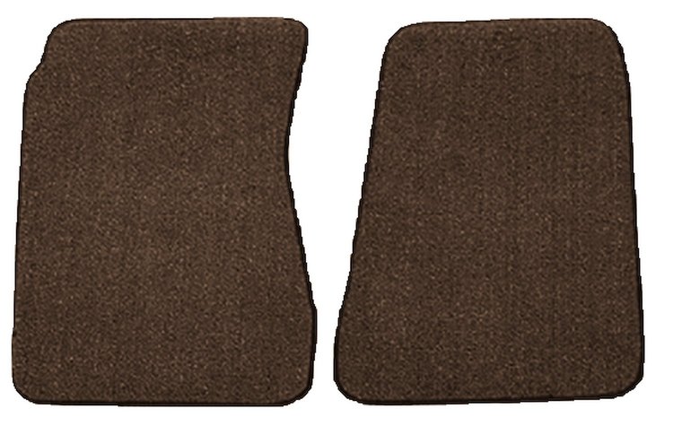 Molded Loop Floor Mats for 1968-1972 Chevrolet El Camino, 1971-1972 GMC Sprint [2-Piece, Dark Brown]