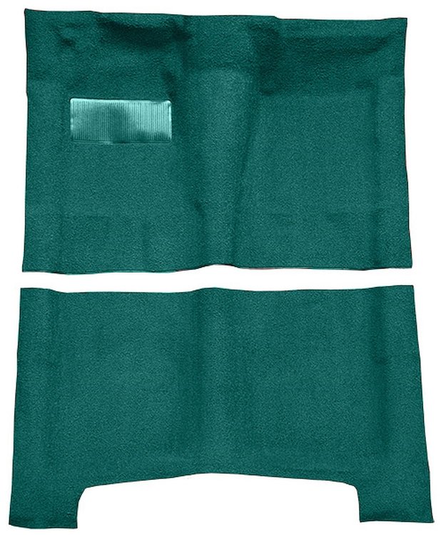 Molded Loop Carpet for 1965-1970 Chevrolet Bel Air, Biscayne, Impala [Mass Backing, 4-Speed Manual Transmission, Aqua]