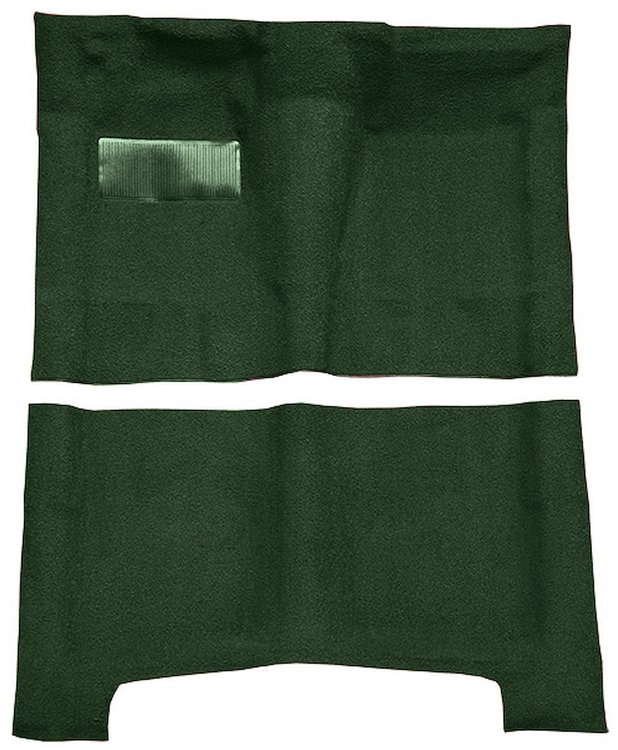 Molded Loop Carpet for 1965-1970 Chevrolet Bel Air, Biscayne, Impala [Mass Backing, 4-Speed Manual Transmission, Dark Green]