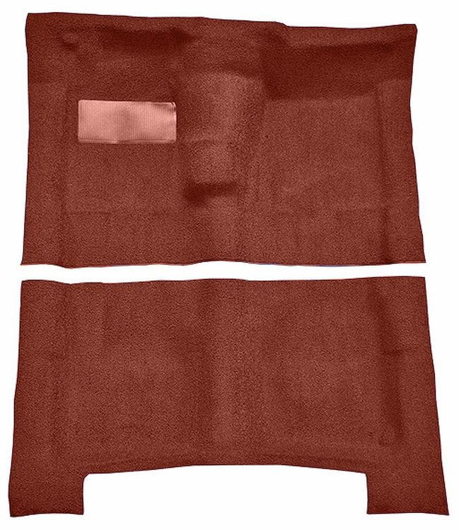 Molded Loop Carpet for 1965-1970 Chevrolet Bel Air, Biscayne, Impala [Mass Backing, 4-Speed, Without Console, Medium Red]