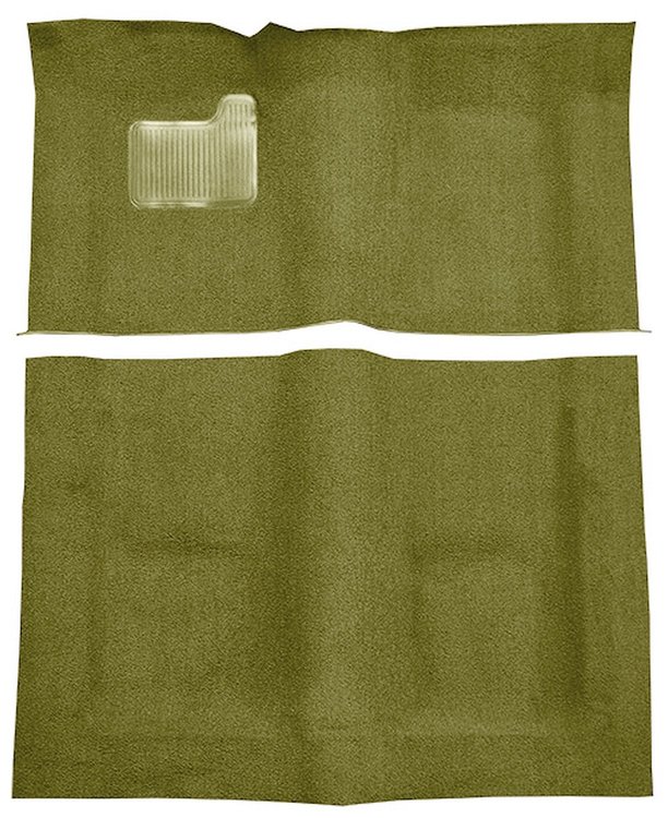 Molded Loop Carpet Fits Select 1971-1973 Buick, Chevrolet, Oldsmobile, Pontiac Models [OE-Style Jute Backing, Ivy Gold]
