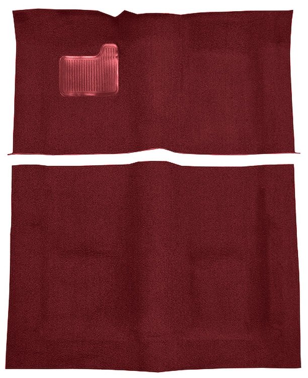 Molded Loop Carpet Fits Select 1971-1973 Buick, Chevrolet, Oldsmobile, Pontiac Models [Mass Backing, Maroon]