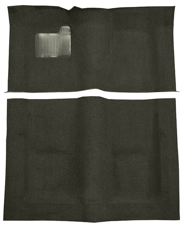 Molded Cut Pile Carpet Fits Select 1974-1976 Buick, Chevrolet, Oldsmobile, Pontiac Models [OE-Style Jute Backing, Gray]