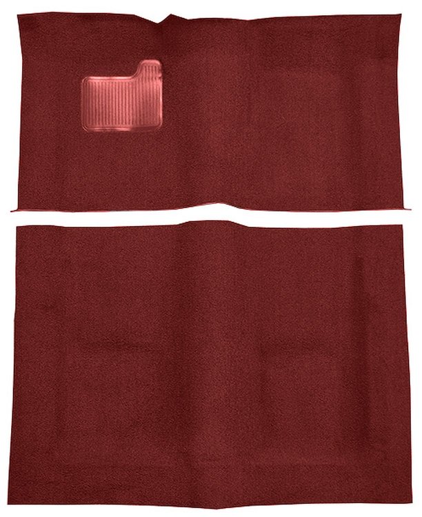 Molded Cut Pile Carpet Fits Select 1974-1976 Buick, Chevy, Oldsmobile, Pontiac Models [OE-Style Jute Backing, Dark Red/Carmine]