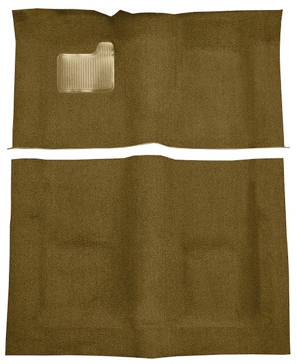 Molded Cut Pile Carpet Fits Select 1974-1976 Buick, Chevrolet, Oldsmobile, Pontiac Models [Mass Backing, Buckskin]