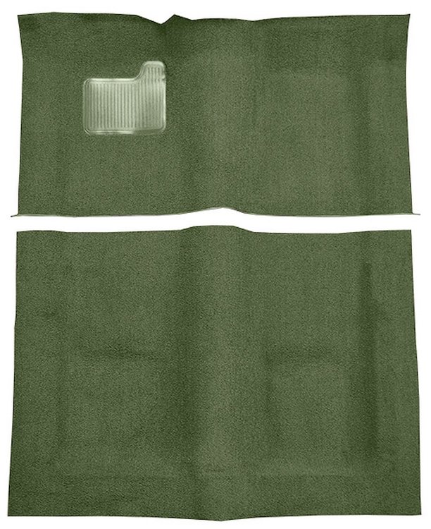 Molded Cut Pile Carpet Fits Select 1974-1976 Buick, Chevrolet, Oldsmobile, Pontiac Models [Mass Backing, Willow Green]
