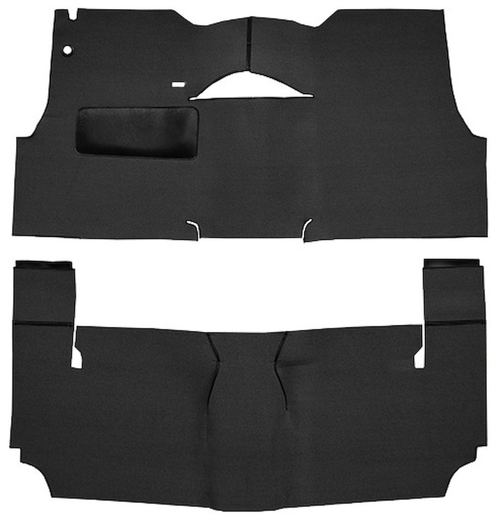 Cut-N-Sewn Loop Carpet for 1955 Chevy Bel Air, Nomad [OE-Style Jute Backing, 2-Door, Hardtop, Bench Seat, Black]