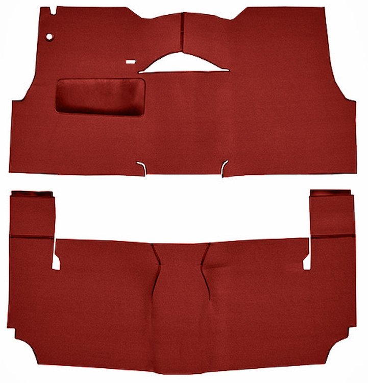 Cut-N-Sewn Loop Carpet for 1955 Chevy Bel Air, Nomad [OE-Style Jute Backing, 2-Door, Hardtop, Bench Seat, Red]
