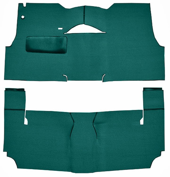 Cut-N-Sewn Loop Carpet for 1955 Chevy Bel Air, Nomad [OE-Style Jute Backing, 2-Door, Hardtop, Bench Seat, Aqua]