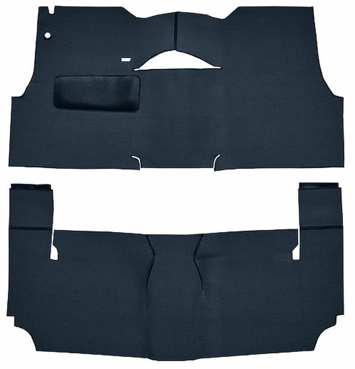 Cut-N-Sewn Loop Carpet for 1955 Chevy Bel Air, Nomad [OE-Style Jute Backing, 2-Door, Hardtop, Bench Seat, Dark Blue]