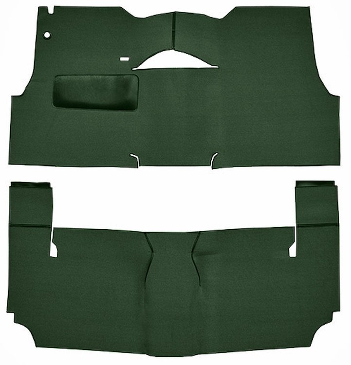Cut-N-Sewn Loop Carpet for 1955 Chevy Bel Air, Nomad [OE-Style Jute Backing, 2-Door, Hardtop, Bench Seat, Dark Green]