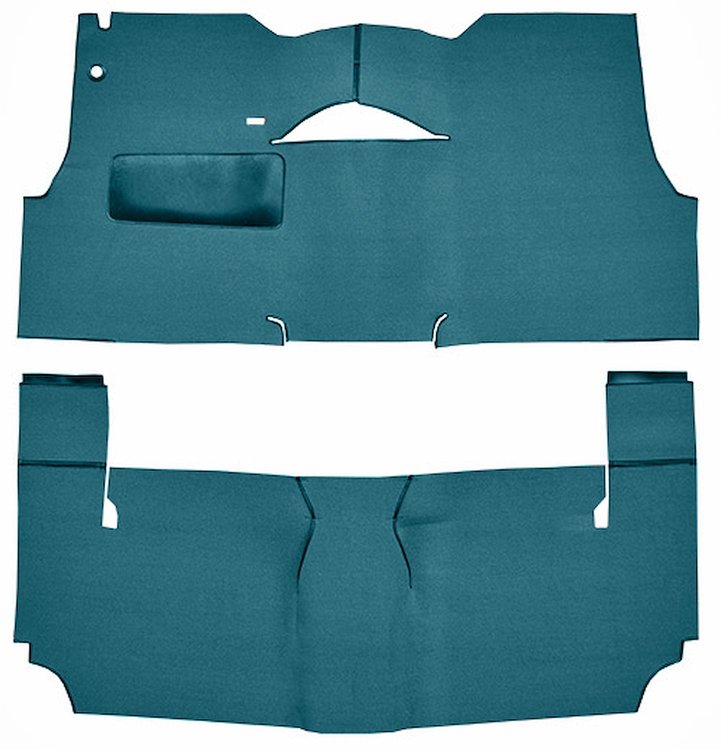 Cut-N-Sewn Loop Carpet for 1955 Chevy Bel Air, Nomad [OE-Style Jute Backing, 2-Door, Hardtop, Bench Seat, Medium Blue]