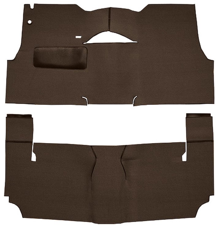 Cut-N-Sewn Loop Carpet for 1955 Chevy Bel Air, Nomad [OE-Style Jute Backing, 2-Door, Hardtop, Bench Seat, Dark Brown]