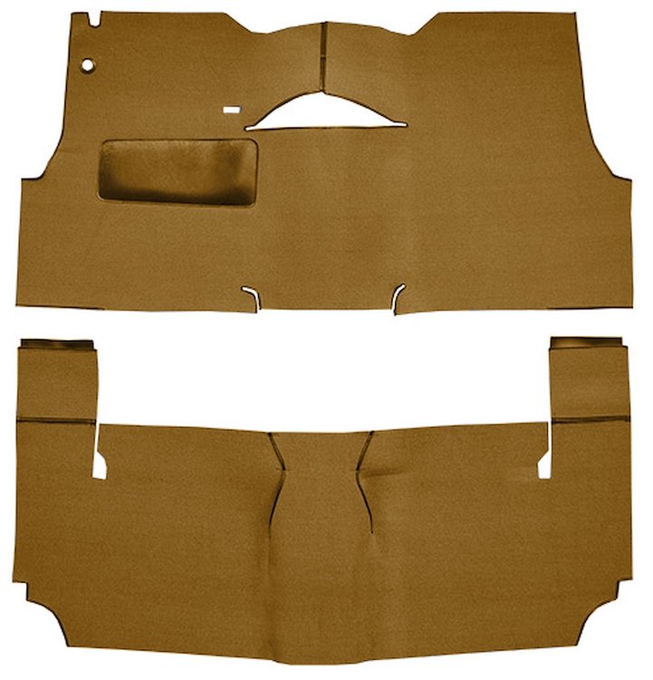 Cut-N-Sewn Loop Carpet for 1955 Chevy Bel Air, Nomad [OE-Style Jute Backing, 2-Door, Hardtop, Bench Seat, Medium Saddle]
