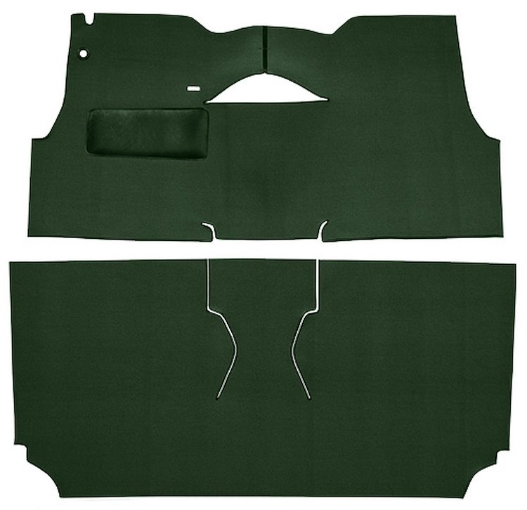 Cut-N-Sewn Loop Carpet for 1955 Chevy Bel Air, Nomad [OE-Style Jute Backing, 2-Door, Hardtop, Bucket Seats, Dark Green]