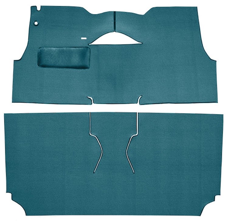 Cut-N-Sewn Loop Carpet for 1955 Chevy Bel Air, Nomad [OE-Style Jute Backing, 2-Door, Hardtop, Bucket Seats, Medium Blue]