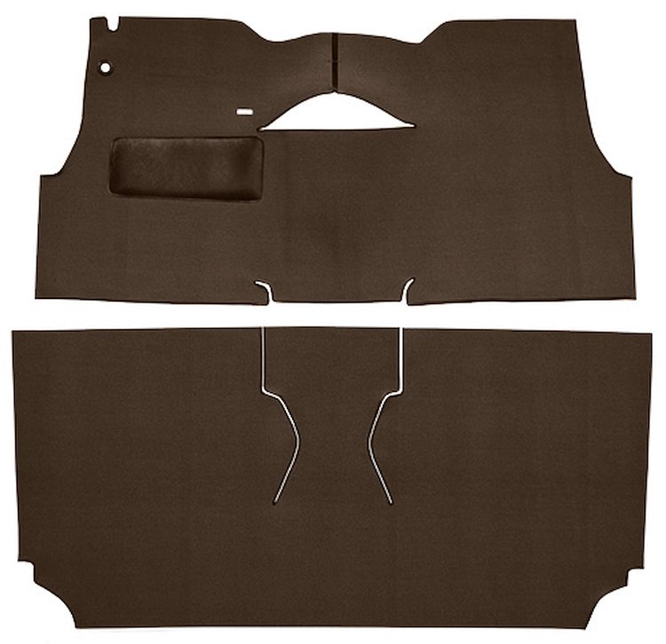 Cut-N-Sewn Loop Carpet for 1955 Chevy Bel Air [OE-Style Jute Backing, Bench Seat, Dark Brown]