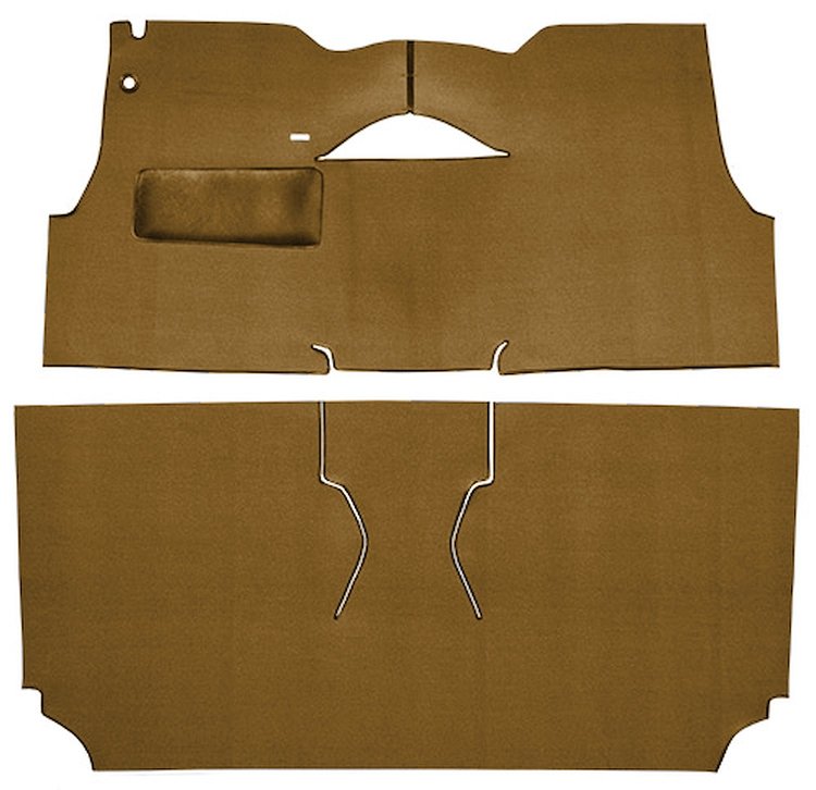 Cut-N-Sewn Loop Carpet for 1955 Chevy Bel Air [OE-Style Jute Backing, Bench Seat, Medium Saddle]
