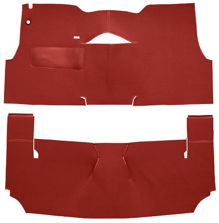 Cut-N-Sewn Loop Carpet for 1956 Chevy Bel Air [OE-Style Jute Backing, 2-Door, Hardtop, Bench Seat, Red]