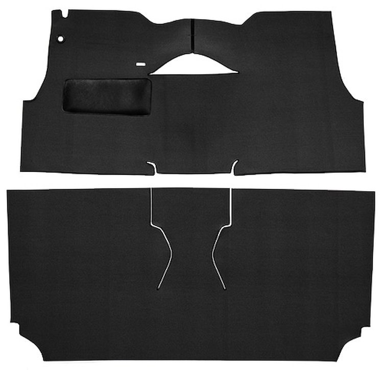 Cut-N-Sewn Loop Carpet for 1956 Chevy Bel Air [OE-Style Jute Backing, Bucket Seats, Black]