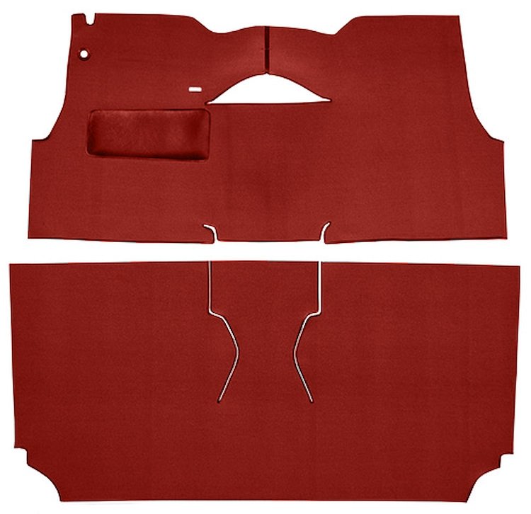 Cut-N-Sewn Loop Carpet for 1956 Chevy Bel Air [OE-Style Jute Backing, Bucket Seats, Red]