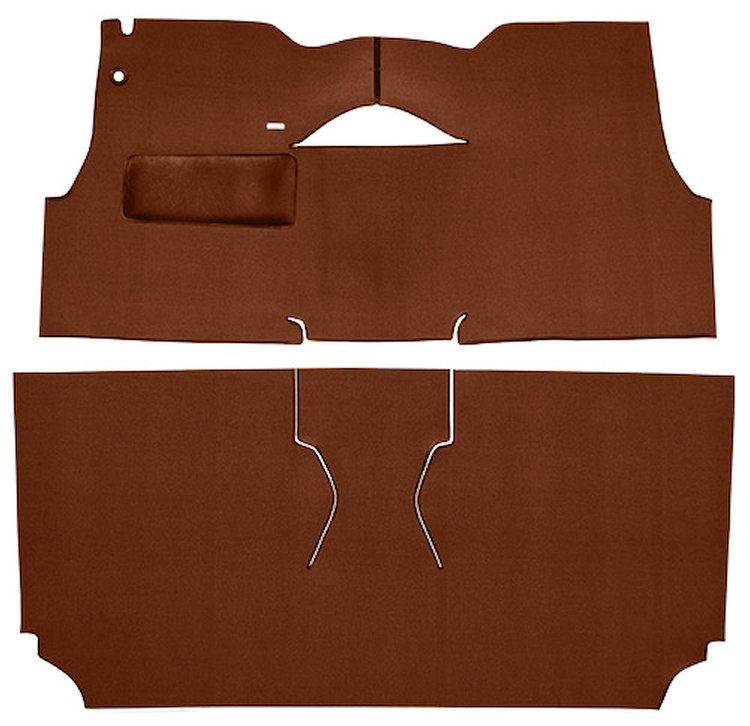 Cut-N-Sewn Loop Carpet for 1956 Chevy Bel Air [OE-Style Jute Backing, Bucket Seats, Emberglow]