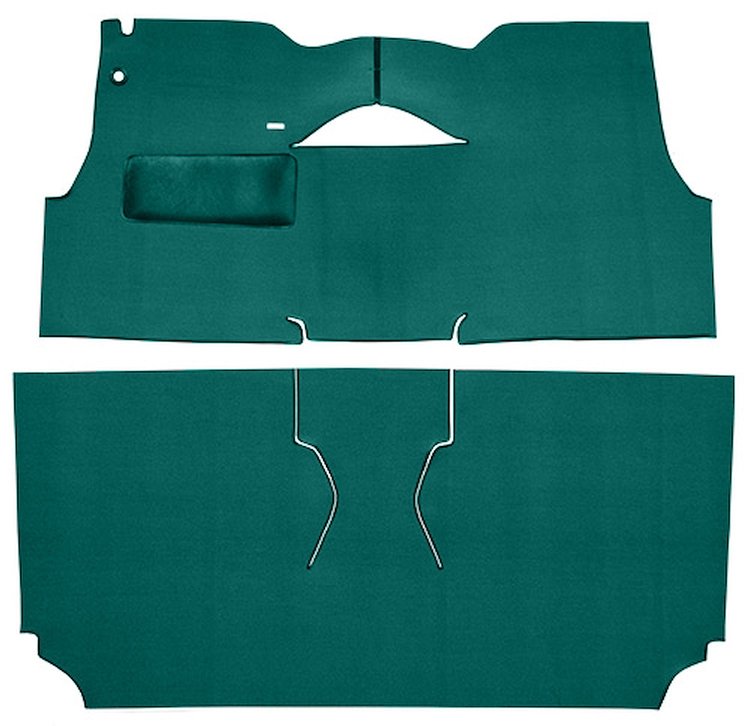 Cut-N-Sewn Loop Carpet for 1956 Chevy Bel Air [OE-Style Jute Backing, Bucket Seats, Aqua]