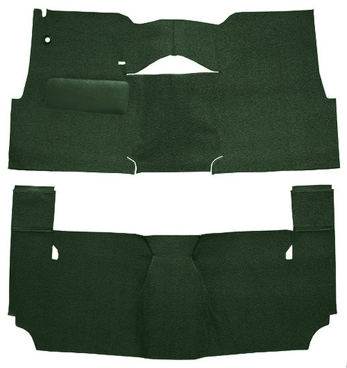 Cut-N-Sewn Loop Carpet for 1957 Chevy Bel Air, Nomad [OE-Style Jute Backing, 2-Door, Hardtop, Bench Seat, Dark Green]