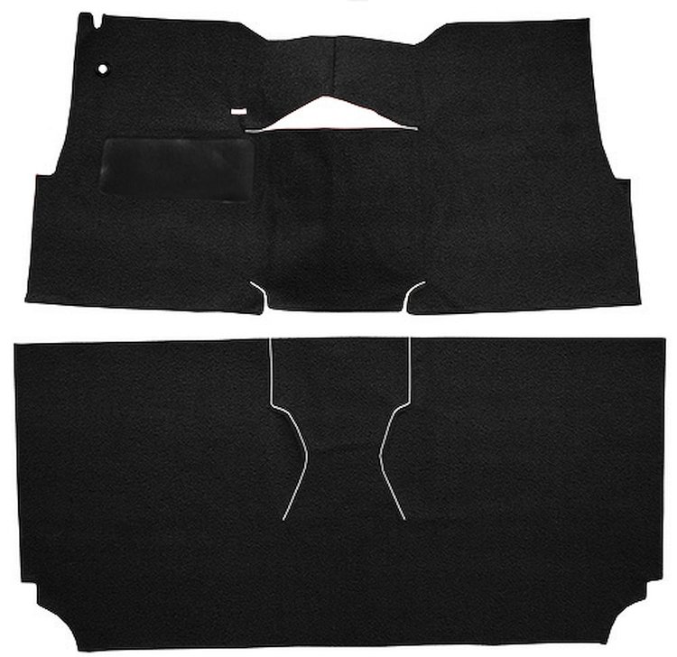 Cut-N-Sewn Loop Carpet for 1957 Chevy Bel Air, Nomad [OE-Style Jute Backing, 2-Door, Hardtop, Bucket Seats, Black]