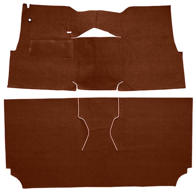 Cut-N-Sewn Loop Carpet for 1957 Chevy Bel Air, Nomad [OE-Style Jute Backing, 2-Door, Hardtop, Bucket Seats, Emberglow]
