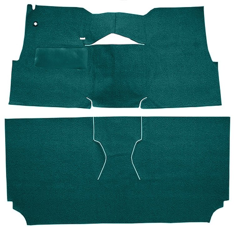 Cut-N-Sewn Loop Carpet for 1957 Chevy Bel Air, Nomad [OE-Style Jute Backing, 2-Door, Hardtop, Bucket Seats, Aqua]