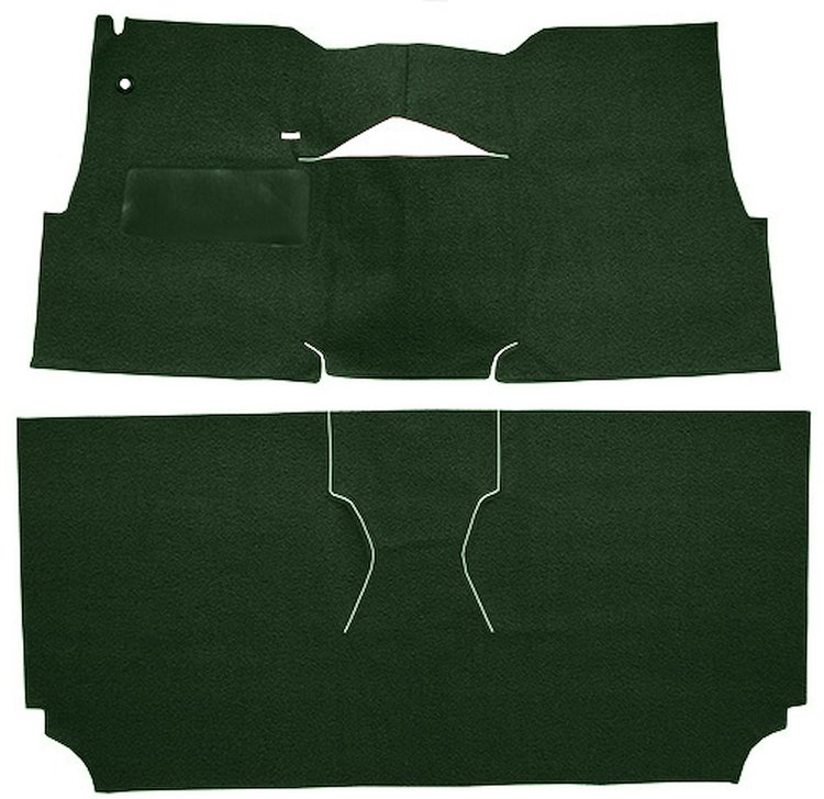 Cut-N-Sewn Loop Carpet for 1957 Chevy Bel Air, Nomad [OE-Style Jute Backing, 2-Door, Hardtop, Bucket Seats, Dark Green]