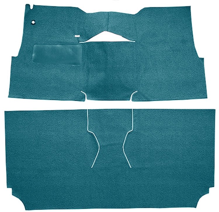Cut-N-Sewn Loop Carpet for 1957 Chevy Bel Air, Nomad [OE-Style Jute Backing, 2-Door, Hardtop, Bucket Seats, Medium Blue]